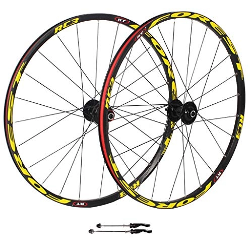 Mountain Bike Wheel : ZNND 26inch MTB Mountain Bike Wheels, Double Wall Quick Release Rim Sealed Bearings Disc Brake 8 9 10 Speed V-Brake (Size : 27.5inch)