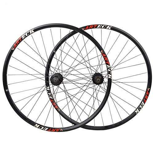 Mountain Bike Wheel : ZNND 27.5 29 Inch Mountain Bike Wheel Set Disc Brake Double Layer Alloy Rim 7-10 Speed Quick Release Bicycle Front Rear Wheelset (Size : 29inch)