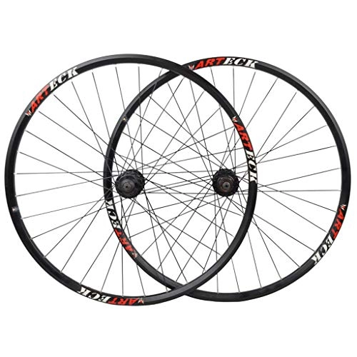 Mountain Bike Wheel : ZNND 29inch Bicycle Wheelset, Double Wall MTB Rim Quick Release V-Brake Hybrid / Mountain Bike Hole Disc 7 8 9 10 Speed 27.5 (Size : 27.5inch)
