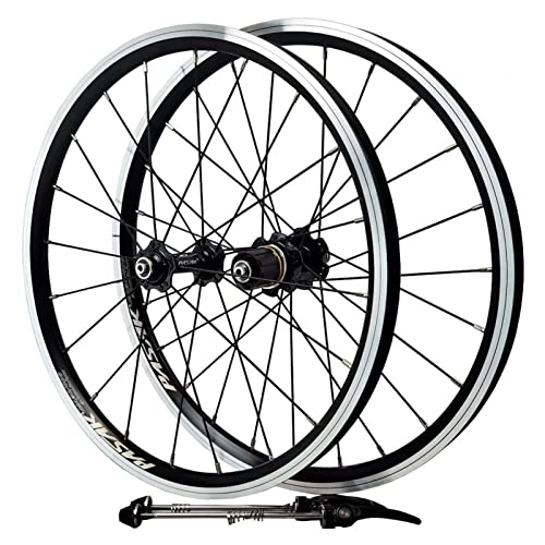 Mountain Bike Wheel : ZNND Bicycle Mountain Bike 20 22 Inch Double Wall Rim MTB Wheelset 406 451 Front & Back Wheels Quick Release V Brake 7 8 9 10 11 12 Speed Cassettes (Size : 22inch 74 / 130)