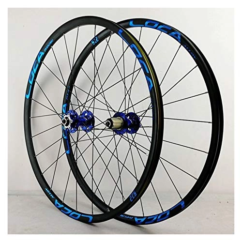 Mountain Bike Wheel : ZNND Bicycle Wheelset 26 27.5 29 In Mountain Disc Bike Wheel Double Layer Alloy Rim MTB Sealed Bearing QR 7 / 8 / 9 / 10 / 11 / 12 Speed 24H (Color : A, Size : 26in)