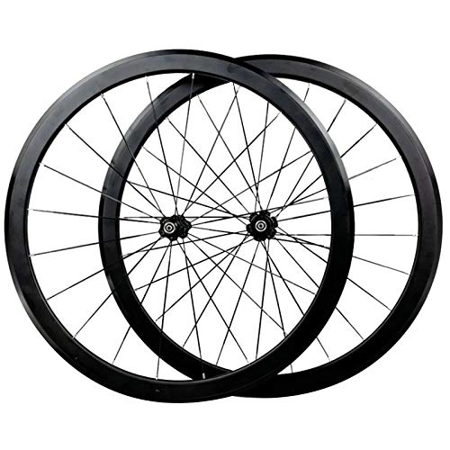 Mountain Bike Wheel : ZNND Cycling Wheels 700c, Double-decker Mountain Bike Rim 40MM Flat Bar Ultralight Bearing V Brake 7-12 Shift Wheel (Color : Black, Size : 700C)