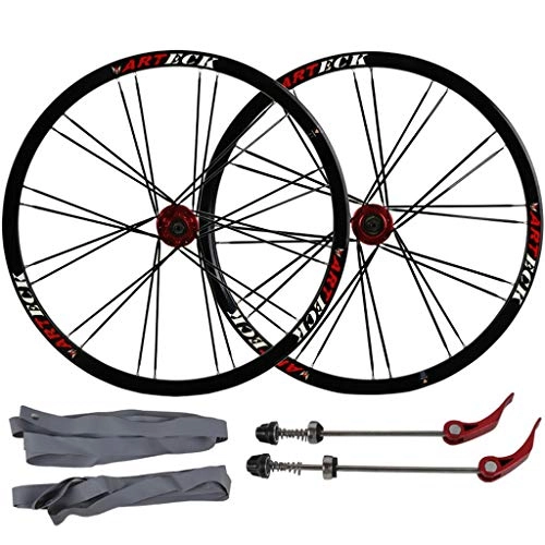 Mountain Bike Wheel : ZNND Mountain Bicycle Wheelset Cycling, 26" Double Wall MTB Bike Quick Release Sealed Bearing 24 Hole Disc Brake 7 8 9 10 Speed (Color : D, Size : 26 inch)