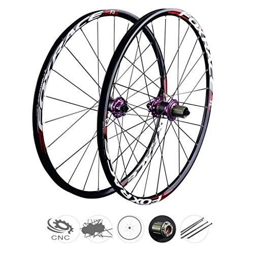 Mountain Bike Wheel : ZNND Mountain Bike Double Wall Ultralight Carbon Fiber 27.5 Inch MTB Rim Disc Brake Hybrid 24 Hole Disc 7 8 9 10 Speed 100mm (Color : C, Size : 26inch)