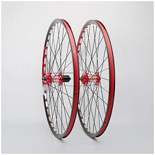 Mountain Bike Wheel : ZNND Mountain Bike Wheels 26, Double Wall MTB Bicycle Wheelset Quick Release Hybrid Compatible Disc Brake 8 9 10 11 Speed (Size : 27.5inch)