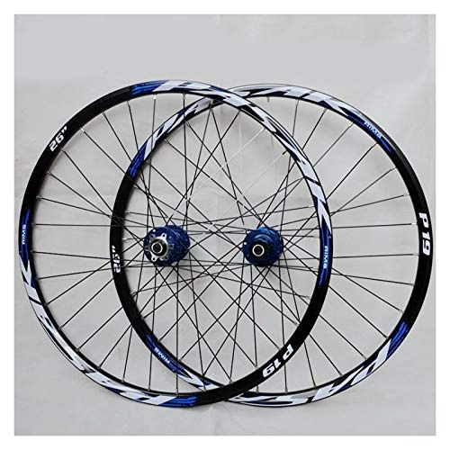 Mountain Bike Wheel : ZNND Mountain Bike Wheelset 26 / 27.5 / 29 Inch Double Layer Rim Bicycle Wheel Disc Brake 7-11 Speed Palin Bearing Hub Quick Release 32H (Color : C, Size : 29in)