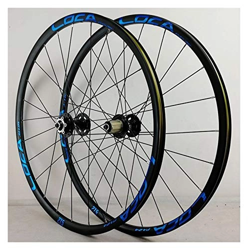 Mountain Bike Wheel : ZNND Mountain Bike Wheelset 26 / 27.5 / 29 Inches Double Wall Alloy MTB Rim Disc Brake Sealed Bearing QR 7 / 8 / 9 / 10 / 11 / 12 Speed 24H (Color : D, Size : 27.5in)
