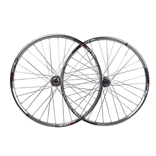 Mountain Bike Wheel : ZNND Mountain Bike Wheelset 26 Double Wall Aluminum Alloy Disc Brake Cycling Bicycle Wheels 32 Hole Rim Quick Release 7 / 8 / 9 Cassette Wheels