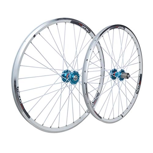 Mountain Bike Wheel : ZNND Mountain Bike Wheelset 26, Double Wall Rim Quick Release Bicycle V-brake / Disc Brake Hybrid 7 8 9 10 Speed 32 Holes (Size : 26inch)