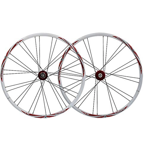 Mountain Bike Wheel : ZNND Mountain Bike Wheelset 26 Inch MTB Double Wall Aluminum Alloy Disc Brake Cycling Bicycle Wheels 7 8 9 Speed Quick Release 24 / 28H (Color : E)