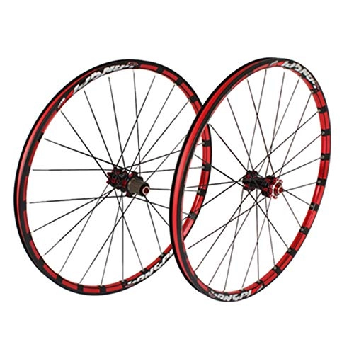 Mountain Bike Wheel : ZNND Mountain Bike Wheelset 27.5 Double Layer Alloy Rim Quick Release Sealed Bearing 8 9 10 Speed Disc Brake With Straight Pull Hub 24 Holes
