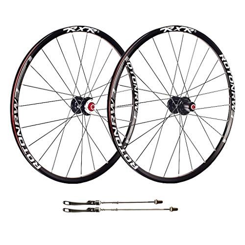 Mountain Bike Wheel : ZNND Mountain Bike Wheelset 27.5, Double Wall Aluminum Alloy Disc Rim Brake Quick Release 26 Inch MTB Bicycle 8 9 10 11 Speed (Color : B, Size : 26 inch)
