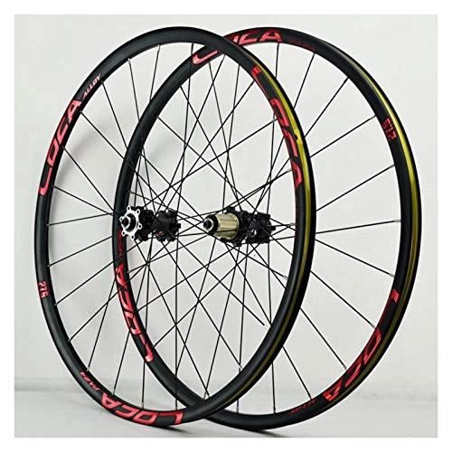 Mountain Bike Wheel : ZNND MTB Bicycle Wheelset 26 27.5 29 In Mountain Layer Alloy Rim Sealed Bearing 8-12 Speed Quick Release Disc Brake With Straight Pull Hub 24 Holes (Color : C, Size : 29in)