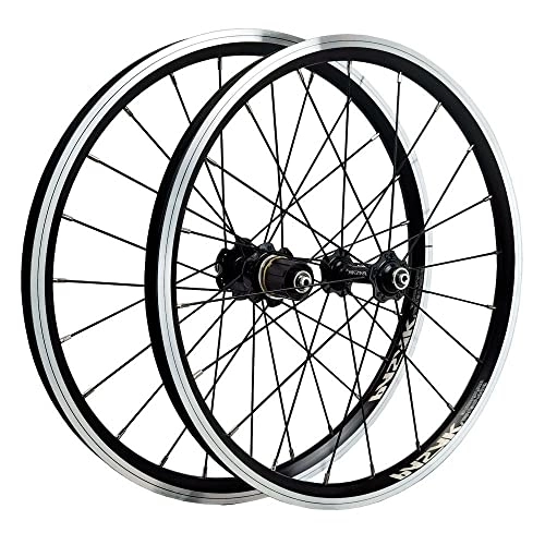 Mountain Bike Wheel : ZNND MTB Wheelset 20" 22" Quick Release V Brake 20 / 24 Mountain Bike Wheels High Strength Aluminum Alloy Rim Black Bike Wheel Suitable 7 8 9 10 11 12 Speed (Size : 20inch 74 / 130)