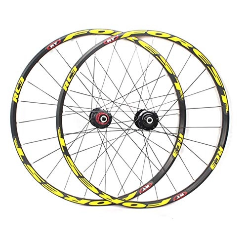 Mountain Bike Wheel : ZNND MTB Wheelset For Mountain Bike 26 27.5 In Double Layer Alloy Rim Sealed Bearing 8 9 10 11 Speed Cassette Hub Disc Brake QR 24H (Color : D, Size : 27.5in)