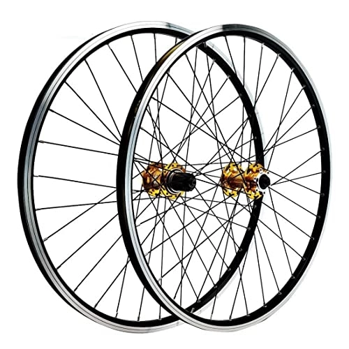 Mountain Bike Wheel : ZNND Wheelset 26 / 27.5 / 29 Inch Bicycle Wheel Disc / V Brake Front Two Rear Four Bearing MTB Bike Wheelset 32 Holes Rim For 7 / 8 / 9 / 10 / 11 / 12 Speed (Size : 26inch)