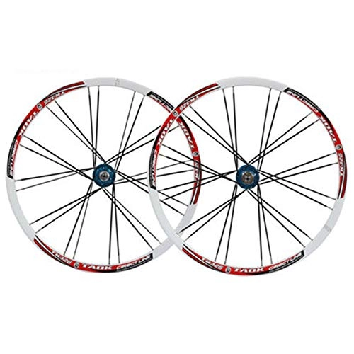 Mountain Bike Wheel : ZNND Wheelset 26 Inch Mountain Bike Disc Brake Bicycle Wheel Double Wall Alloy Rim MTB 8 9 10 Speed Quick Release 24H Sealed Bearing (Color : B)