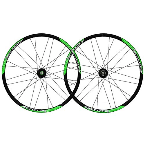 Mountain Bike Wheel : ZNND Wheelset 26 Inch Mountain Bike Double Wall Aluminum Alloy Disc Brake Quick Release Cycling Bicycle 7 8 9 Speed 24 Holes (Color : C)