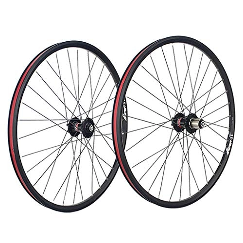 Mountain Bike Wheel : ZWB Mountain Wheel Sets For Disc Brakes, 4 Palin 26 Inch Mountain Wheel Set Disc Brake 27.5 / 29 Inch Bicycle Wheel Set (Color : Black Wheels, Size : 26 in)