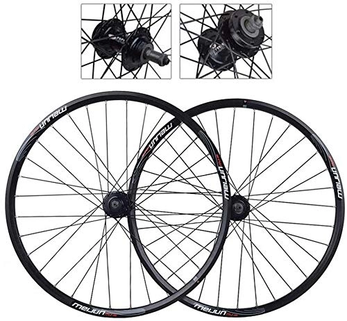 Mountain Bike Wheel : ZWH Bike Wheel Cycling Wheel 20 / 26 Inch Bike Wheelset MTB Bicycle Rear Wheel Double Walled Aluminum Alloy Mountain Bike Wheels Disc Brake Quick Release Bicycle (Color : 20in)
