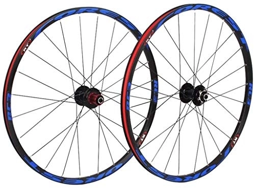 Mountain Bike Wheel : ZWH Bike Wheel Cycling Wheel 26 / 27.5 Inch Mountain Bike Wheels, MTB Bike Wheel Set Disc Rim Brake 8 9 10 11 Speed Sealed Bearings Hub Hybrid Bike Touring (Color : Blue, Size : 27.5inch)