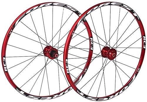 Mountain Bike Wheel : ZWH Bike Wheel Cycling Wheel MTB Bicycle Wheel Double Walled Cycling Wheels V-Brake Disc Rim Brake 24 Perforated Disc Wheelset Aluminum Alloy Wheel Hub Disc 8 / 9 / 10 Speed (Color : 27.5in)