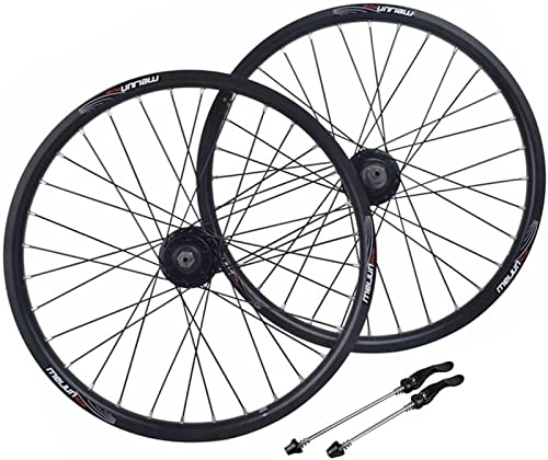 Mountain Bike Wheel : ZXTING 26" Mountain Bike Wheelset, Front and Rear Wheels with Quick Release Skewers, Mountain Bike Aluminum Alloy Wheels (Color : Black)