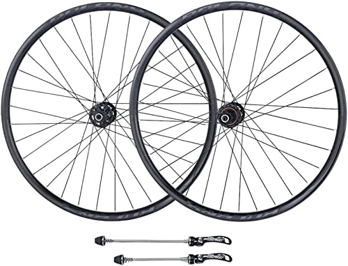 Mountain Bike Wheel : ZXTING MTB Bicycle Wheelset 26 27.5 29 In Mountain Bike Wheel Double Layer Alloy Rim Sealed Bearing 8-11 Speed Cassette Hub Disc Brake (Color : Black, Size : 29inch)