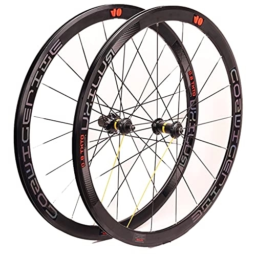 Mountain Bike Wheel : Zyy 700c Wheelset Aluminum Alloy Wheels C / V Brake Clincher Alloy Mountain Cycling Wheels Quick Release Axles Bicycle for 8 / 9 / 10 / 11 Speed Freewheel Set (Color : Reverse cursor)