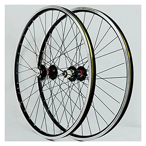 Mountain Bike Wheel : Zyy MTB Wheelset 26" 27.5" 29" Bicycle Bike Wheel Set Aluminum Alloy Quick Release 32H Disc / V Brake for 7 / 8 / 9 / 10 / 11 / 12 Speed (Color : Black, Size : 29in)