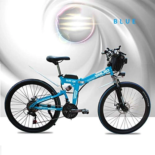 Vélo de montagne électrique pliant : CHHD Vélo électrique de vélo de Montagne de 21 Vitesses 48V 350W 10Ah véhicule électrique 48 Volts 350 Watts Moteur