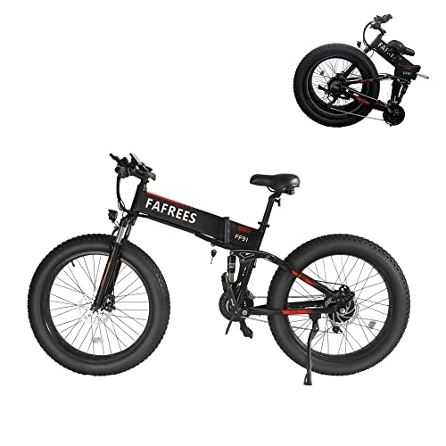 Vélo de montagne électrique pliant : Fafrees FF91 Vélo électrique pliable, 26 x 4 pouces Fat Bike électrique avec application, 48 V 10 Ah batterie amovible VTT vélo électrique, vélo de montagne pour adultes