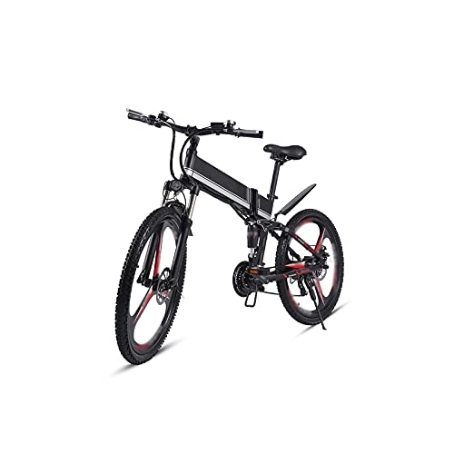 Vélo de montagne électrique pliant : LIANAI zxc Bikes Vélo électrique tout-terrain pour adultes 66 cm 350 W 12, 8 Ah Batterie au lithium Vélo électrique pliable pour homme (couleur : M80-Noir)
