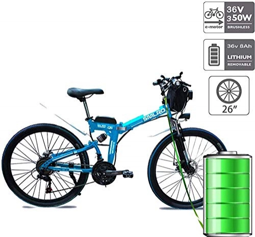 Vélo de montagne électrique pliant : Macro Pliable e-Bike, 36V 350W vélos électriques, 8AH / 10Ah / 15AH VTT de la Batterie au Lithium, de Grande capacité avec Pedelec Batterie au Lithium et Un Chargeur, 36V 350W15AH