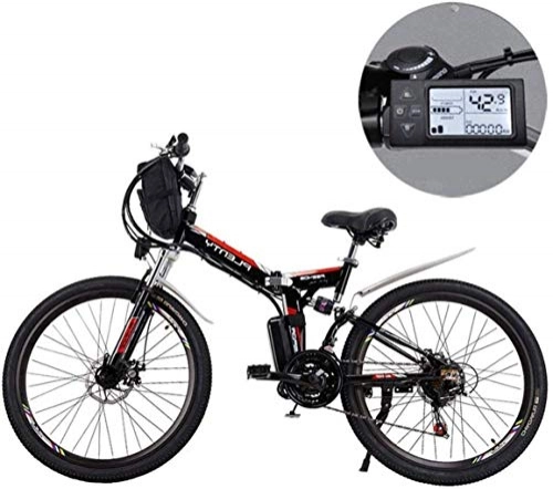 Vélo de montagne électrique pliant : MJY Vélos de montagne électriques de 24 pouces, vélo pliant électrique de montagne de batterie au lithium amovible avec sac suspendu trois modes de conduite 6-20, 18ah / 864Wh