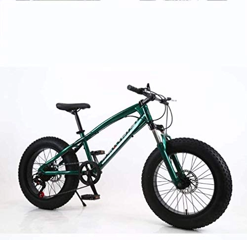 Vélo de montagne électrique pliant : QZ Fat Tire Mens Mountain Bike, Double Frein Disque / carbonis Bikes Cadre en Acier, 7 Vitesses, Plage de motoneige vlo 20 Pouces Roues, Couleur: E (Color : I)