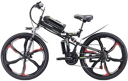 Vélo de montagne électrique pliant : RDJM VTT Electrique, 26 '' électrique Pliant VTT, vélo électrique 350W avec 48V 8Ah / 13Ah / 20AH Lithium-ION Rechargeable, Suspension Haut de Gamme et 21 Gears Pleine Vitesse (Color : 8ah)