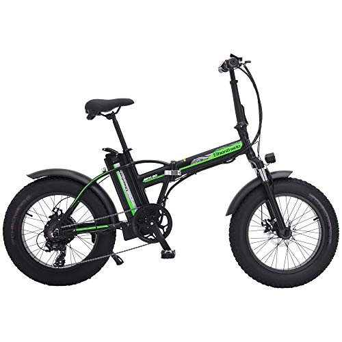 Vélo de montagne électrique pliant : SHENGMILO MX20 Vélo à Neige électrique de 20 Pouces, 4.0 Fat Tire, Batterie au Lithium 48V 15Ah, Vélo à Assistance électrique, Vélo de Montagne (Black, 15Ah + 1 Batterie Rechange)