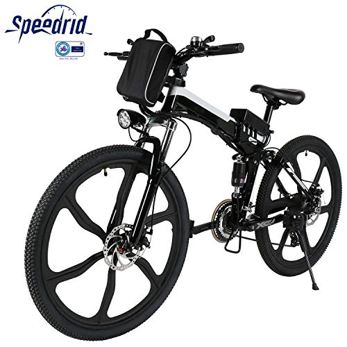 Vélo de montagne électrique pliant : Speedrid Vélo électrique, vélo de Ville électrique 20 / 26 VTT électrique pour Adultes avec Moteur Haute Vitesse 250W et Batterie au Lithium 36V 8 / 12.5Ah, système de Transmission Professionnel