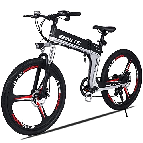 Vélo de montagne électrique pliant : VIVI Vélo Électrique Pliable Adulte Vélo de Montagne avec 26" Roue Intégrée, Moteur 250W, Batterie 36V, Engrenages 21 / 7 Vitesses, 24km / h / Kilométrage de Recharge Jusqu'à 40km