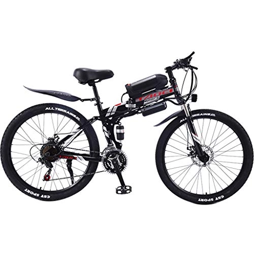 Vélo de montagne électrique pliant : Vélo électrique pliable, vélo de montagne électrique pour adultes, vélo amovible portable à batterie au lithium de 26 pouces, changement professionnel 21 / 27, plusieurs couleurs disponibles (36V13Ah350W