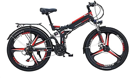 Vélo de montagne électrique pliant : Vélo électrique Vélo de montagne électrique pliante de 24 / 26 '' avec batterie de lithiumion de 48V / 10Ah amovible de 48V / 10Ah moto électrique vélo électrique bike 21 vitesses et trois modes de trav