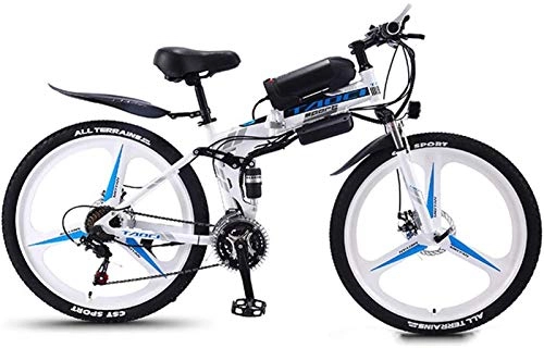 Vélo de montagne électrique pliant : Vélo électrique électrique VTT Vélos électriques for adultes 350W pliant Montagne Ebike aluminium Trajets vélo électrique avec 21 vitesses Vitesse et 3 Modèle de travail Vélo électrique E-Bike pour le