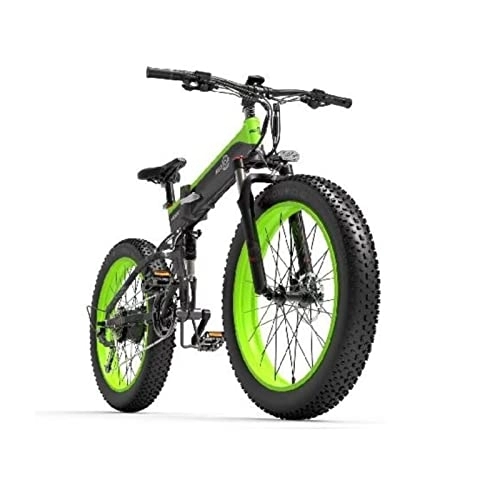 Vélo de montagne électrique pliant : Vélos électriques pour les femmes pour hommes adultes, 26 "vélos d'évitement Terrain complet 48V 12, 8Ah Bicycle de montagne, réglable hauteur, indicateur de batterie pour le navetteur en plein air