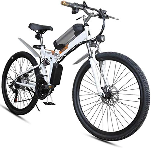 Vélo de montagne électrique pliant : WANGCAI Vélo électrique Fat Tire Neige vélo 26 Pouces Pliant 12Ah Li-Batterie 21 Speed ​​Cruiser Plage Montagne E-vélo avec siège arrière