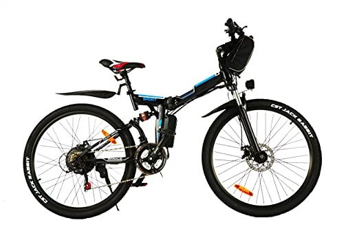 Vélo de montagne électrique pliant : WIND SPEED Velo Electrique Pliant 250W VTT Femme Homme 26 Pouces avec Batterie 36V 8Ah, 21 Vitesses MTB Ebike