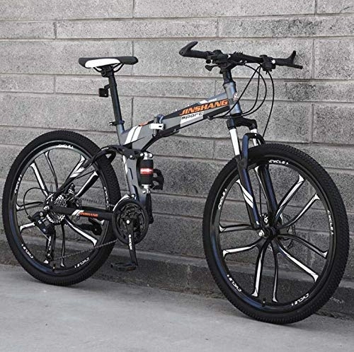 Vélo de montagne électrique pliant : WJSW Vélo Montagne Tout Terrain électrique pour Adultes, avec vélo Batterie au Lithium 48V 20Ah-21700, Noir
