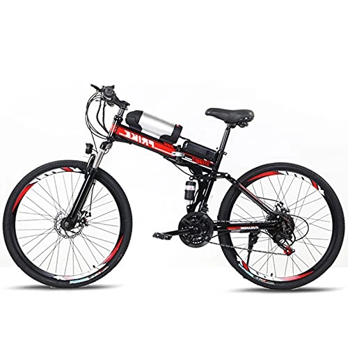 Vélo de montagne électrique pliant : YDYBY Vélos électriques pour Hommes, 26 Pouces Ebikes Vélos Tout Terrain, Derailleur 21 Vitesses avec Li -Batterie Amovible 36V E-Bike