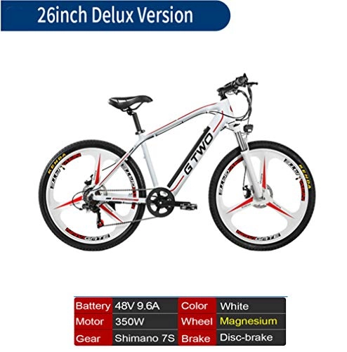 Vélo de montagne électrique pliant : ZXM 26 / 27.5 inch Mountain Bike 48V 9.6Ah Lithium Battery 350W Electric Bike 5 Level Pedal Assist Lockable Suspension Fork MTB