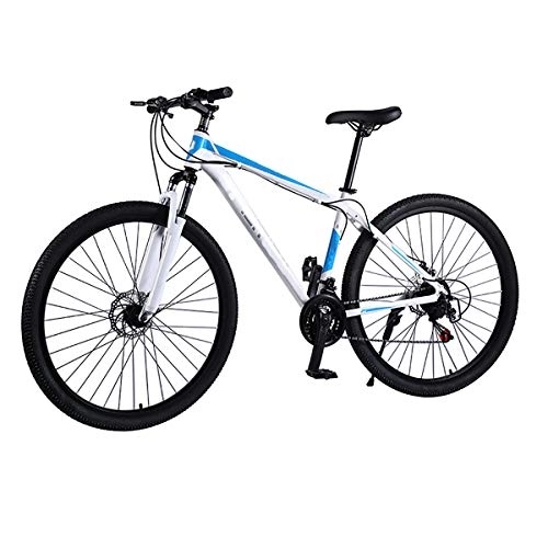 Vélo de montagnes : 21 / 24 / 27 Speed ​​VTT 29 Pouces vélo en Aluminium Adulte, vélo Multifonction adapté pour Les déplacements et l'équitation d'extérieur, Blanc, 21 Speed